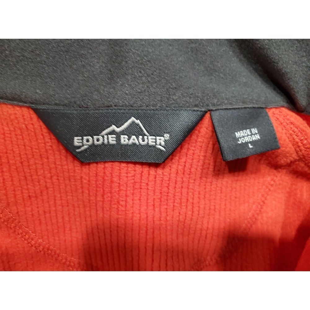 Brand New Men's Eddie Bauer Microfleece Full Zip Jacket, Large Orange - Picture 6 of 7